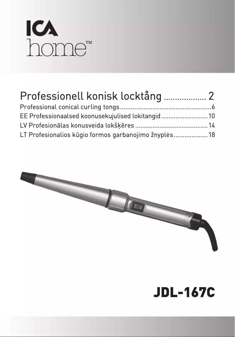 Page 1 de la notice Manuel utilisateur ICA JDL-167C