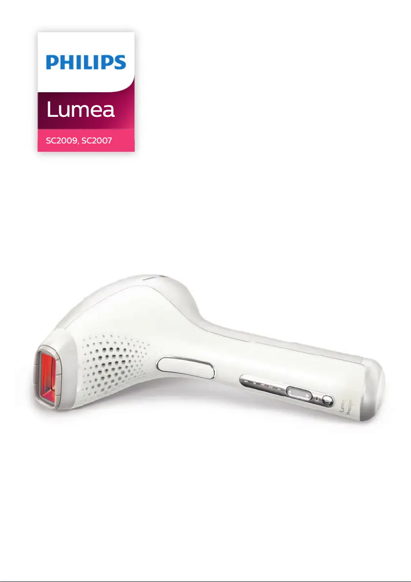 Page n°1 - Manuel utilisateur Philips Lumea Prestige SC2007
