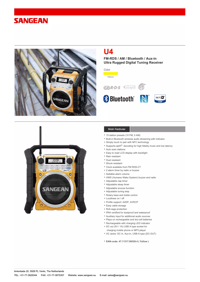 Image de la première page du manuel de l'appareil U4 DBT