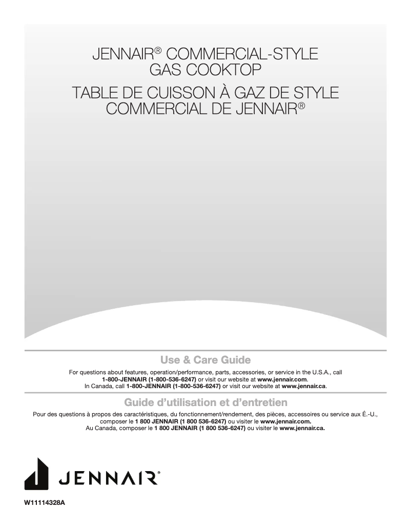 Page n°1 - Manuel d'utilisation et d'entretien JennAir JGCP648HL