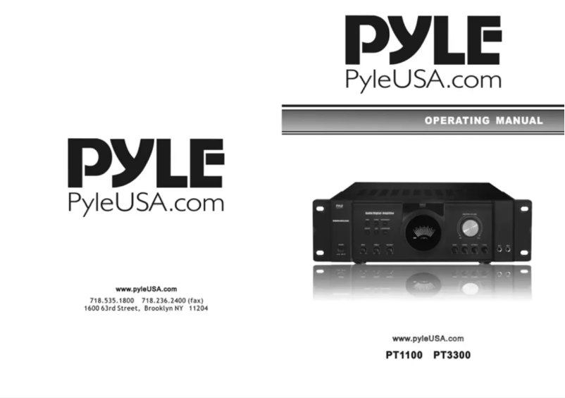 Page 1 de la notice Manuel utilisateur Pyle PT1100