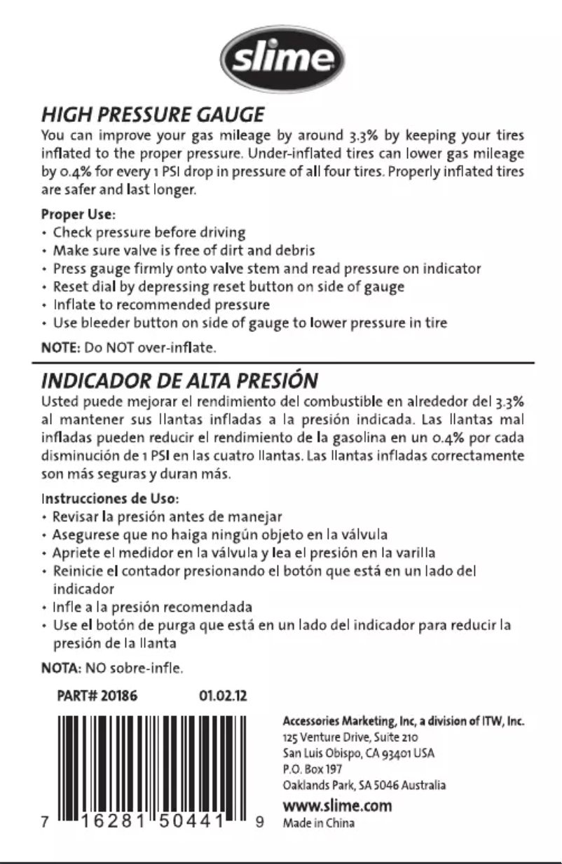 Página 1 del manual Manual de usuario Slime 20186