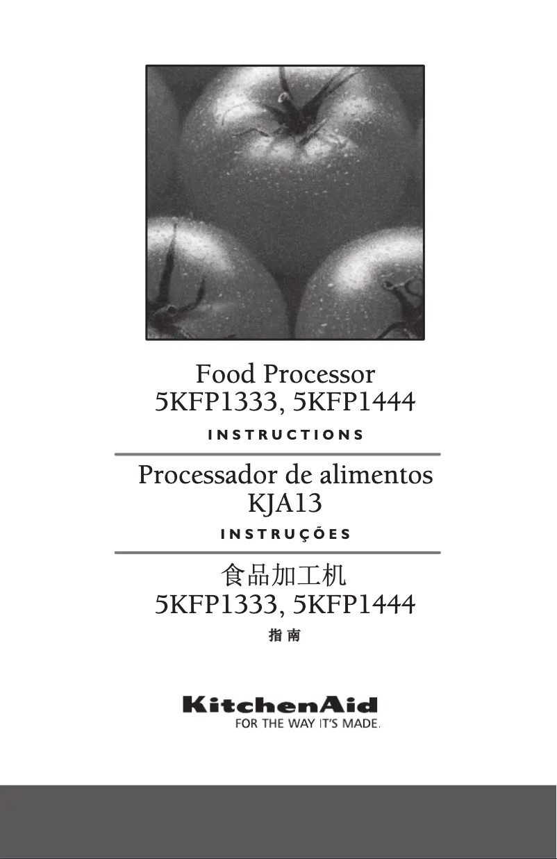 Page 1 de la notice Manuel utilisateur KitchenAid KFP1444