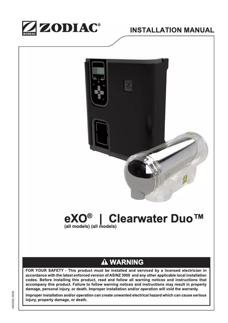 Image de la première page du manuel de l'appareil EXO iQ