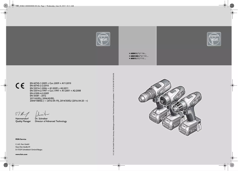 Image de la première page du manuel de l'appareil ABSU 12 W4C