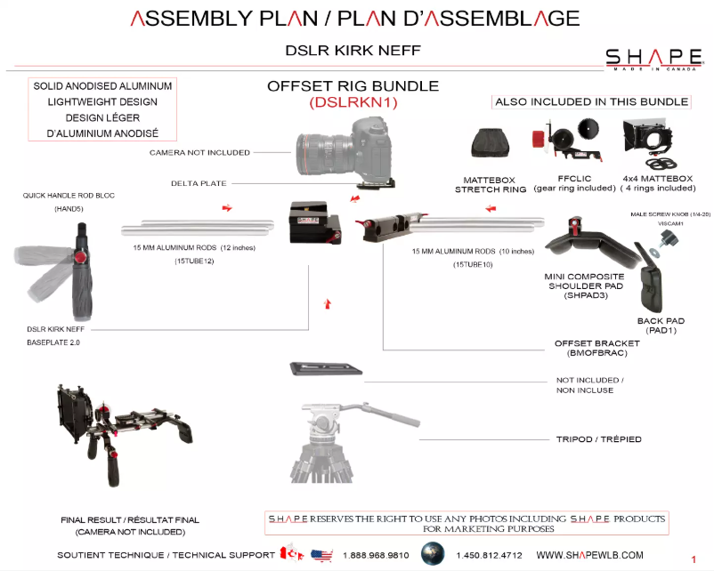 Imagen de la primera página del manual del dispositivo DSLRKN1