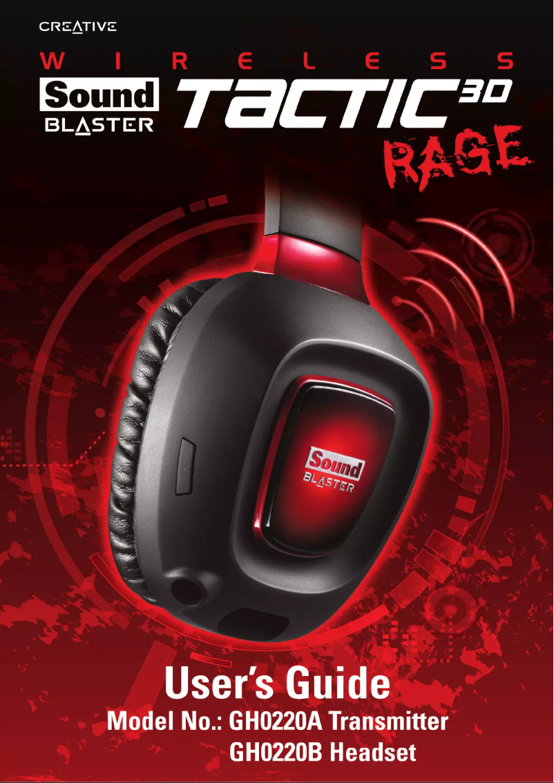 Page 1 de la notice Manuel utilisateur Creative Sound Blaster Tactic3D RAGE