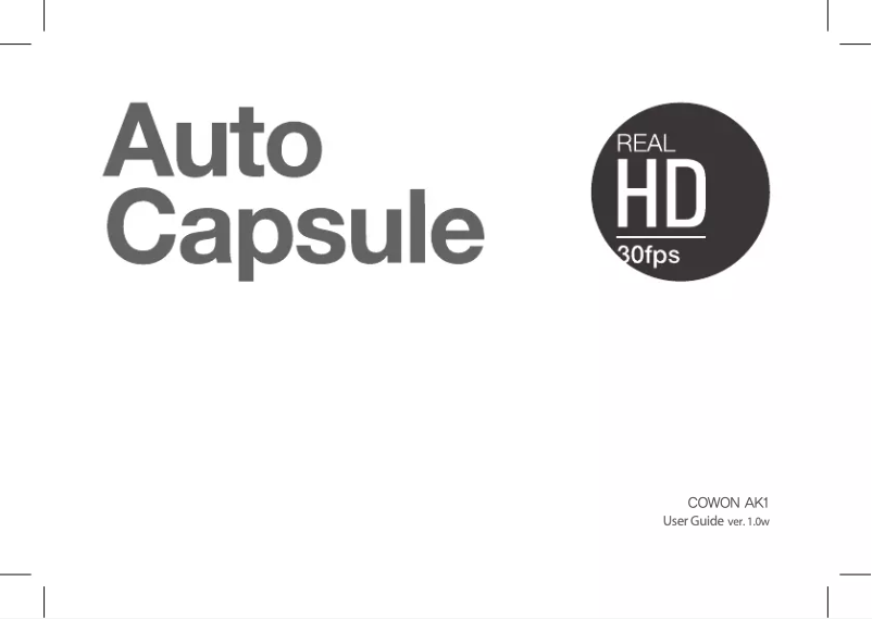 Image de la première page du manuel de l'appareil AK1