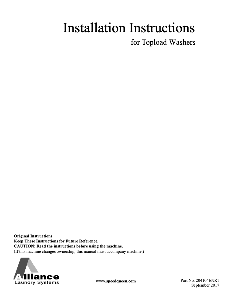 Image de la première page du manuel de l'appareil AWN63RSN115TW01