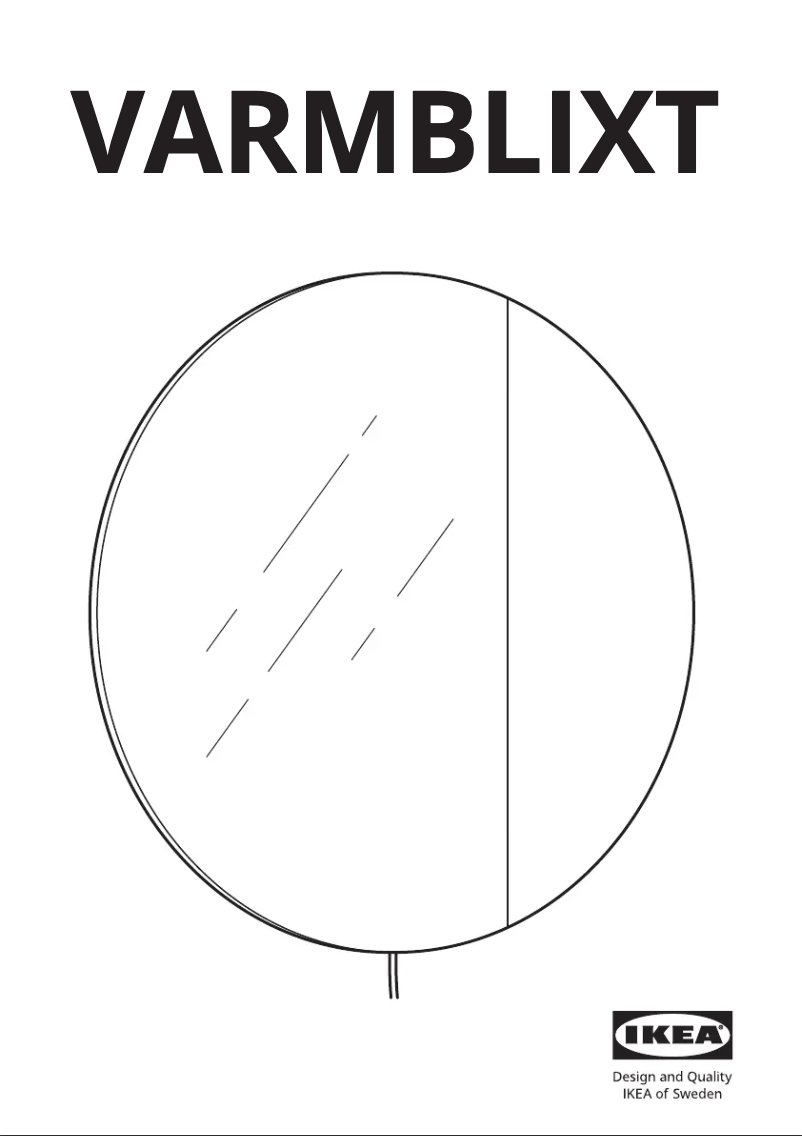 Page 1 de la notice Manuel utilisateur Ikea VARMBLIXT 005.315.32