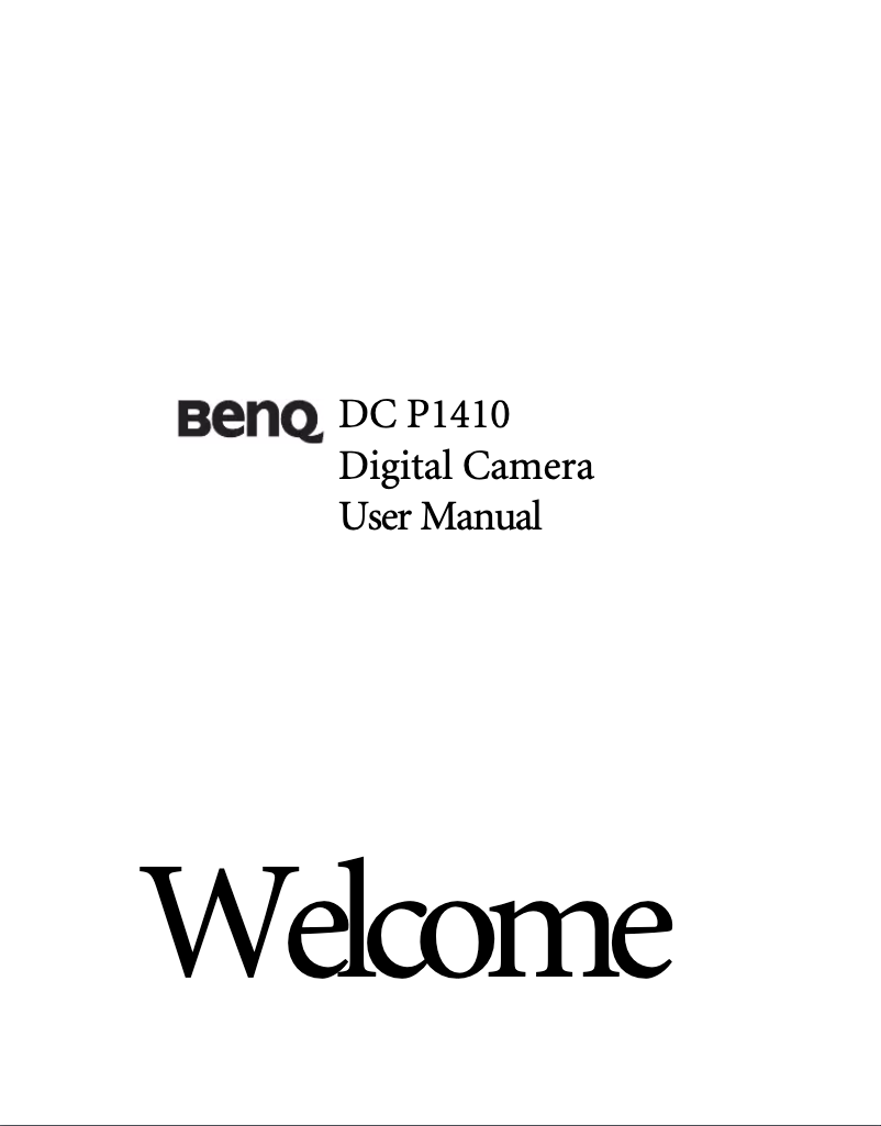 Page 1 de la notice Manuel utilisateur BenQ DC P1410