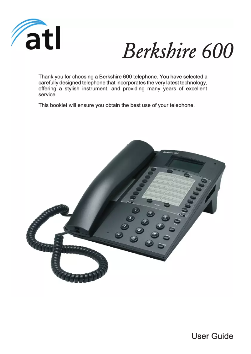 Página 1 del manual Manual de usuario ATL Berkshire 600