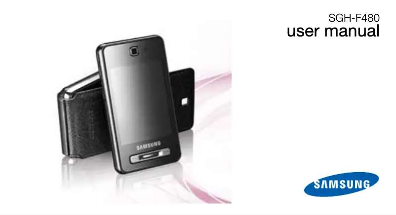 Page n°1 - Manuel utilisateur Samsung SGH-F480W