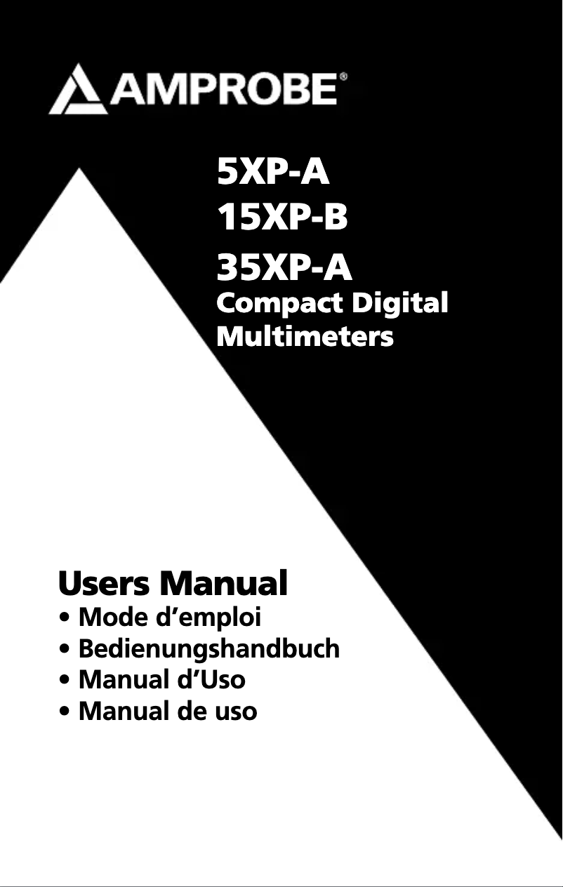 Page 1 de la notice Manuel utilisateur Amprobe 15XP-B