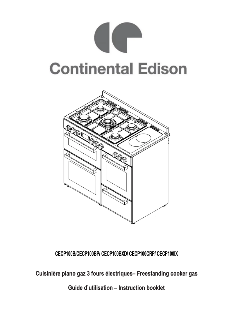 Página 1 del manual Manual de usuario Continental Edison CECP100CRP