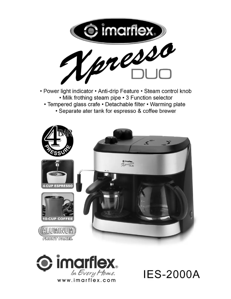 Page 1 de la notice Manuel utilisateur Imarflex IES-2000A