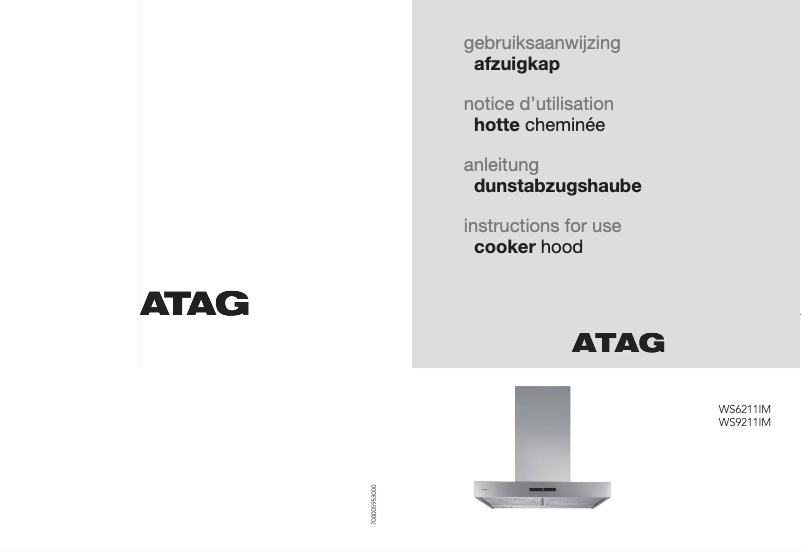 Page 1 de la notice Manuel utilisateur Atag WS9211IM