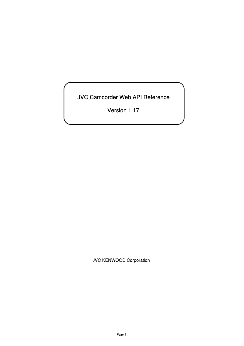 Page n°1 - Manuel utilisateur JVC GY-HM660RE