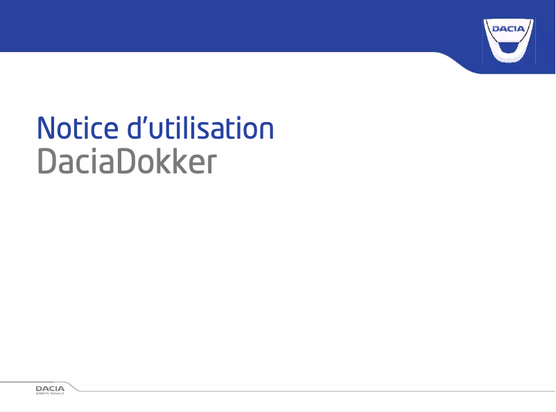 Image de la première page du manuel de l'appareil Dokker (2013)