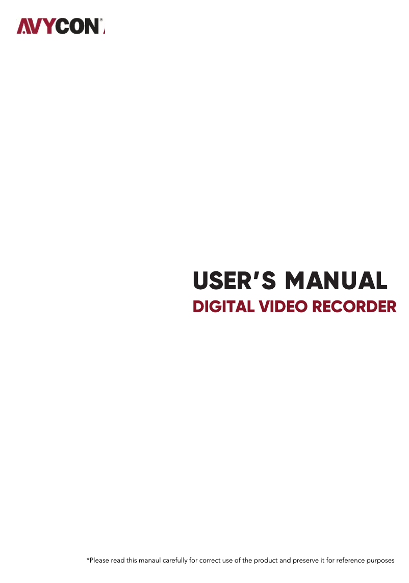 Page n°1 - Manuel utilisateur Avycon AVR-TS504A