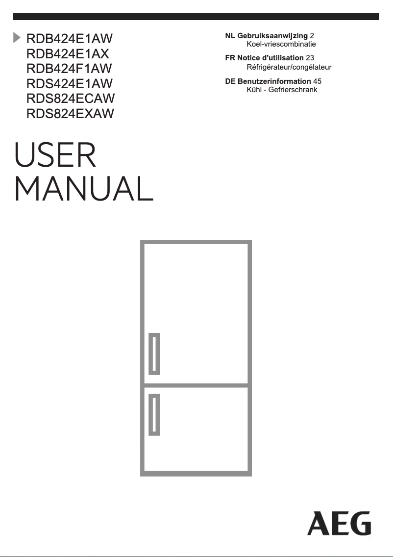 Página 1 del manual Manual de usuario AEG RDS824EXAW