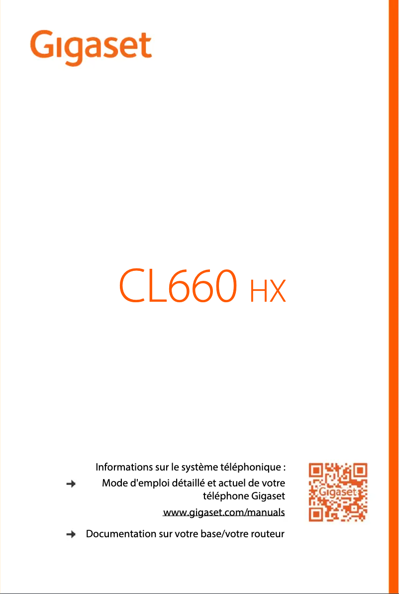Page n°1 - Manuel utilisateur Gigaset CL660HX