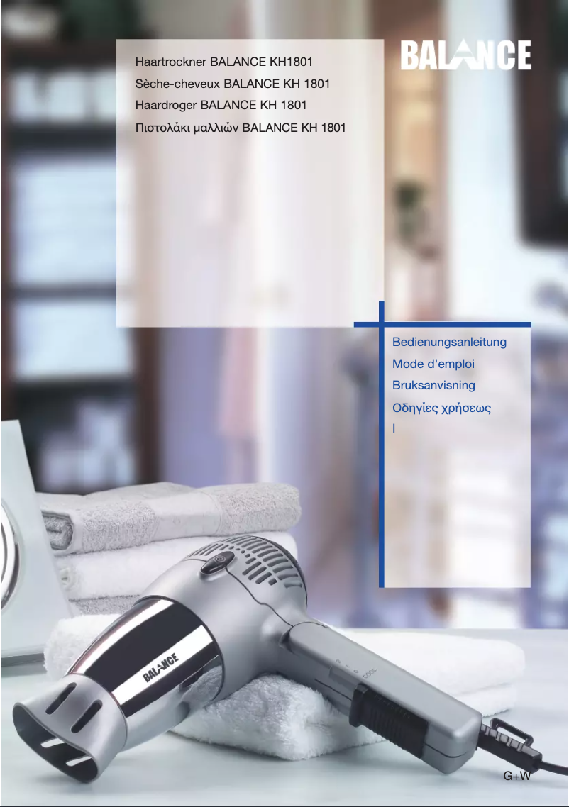 Page 1 de la notice Manuel utilisateur Balance KH 1801