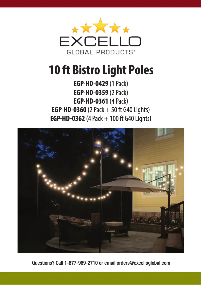 Page n°1 - Manuel utilisateur Excello EGP-HD-0429