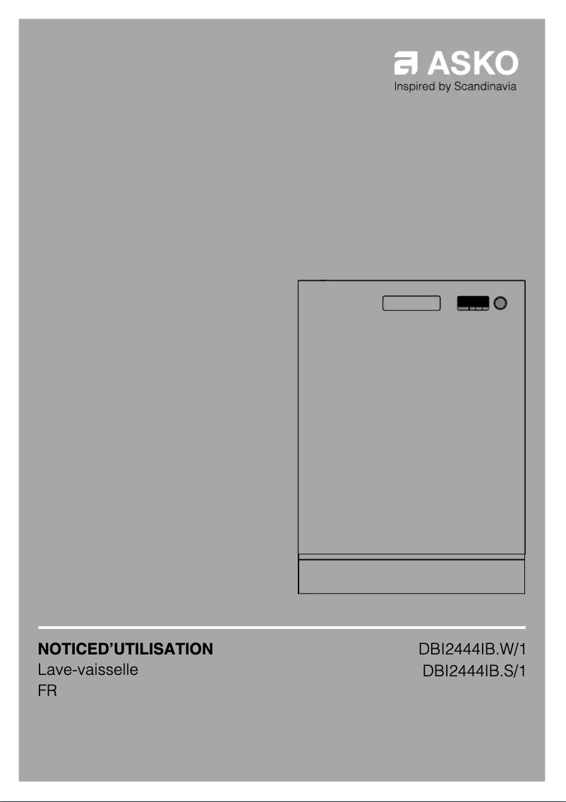 Página 1 del manual Manual de usuario Asko DBI2444IBW1