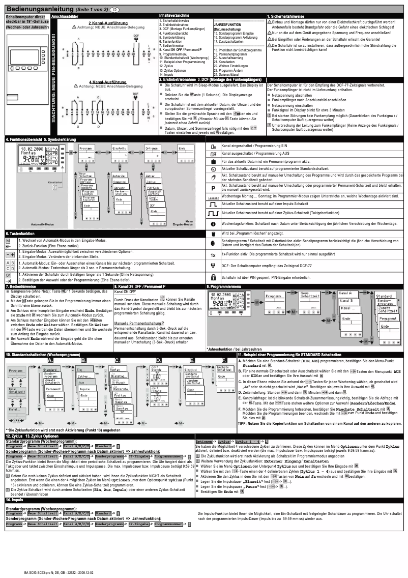 Page 1 de la notice Manuel utilisateur Müller SC 93.20 pro