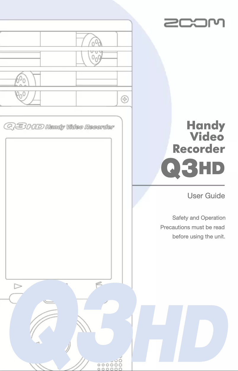 Image de la première page du manuel de l'appareil Q3HD