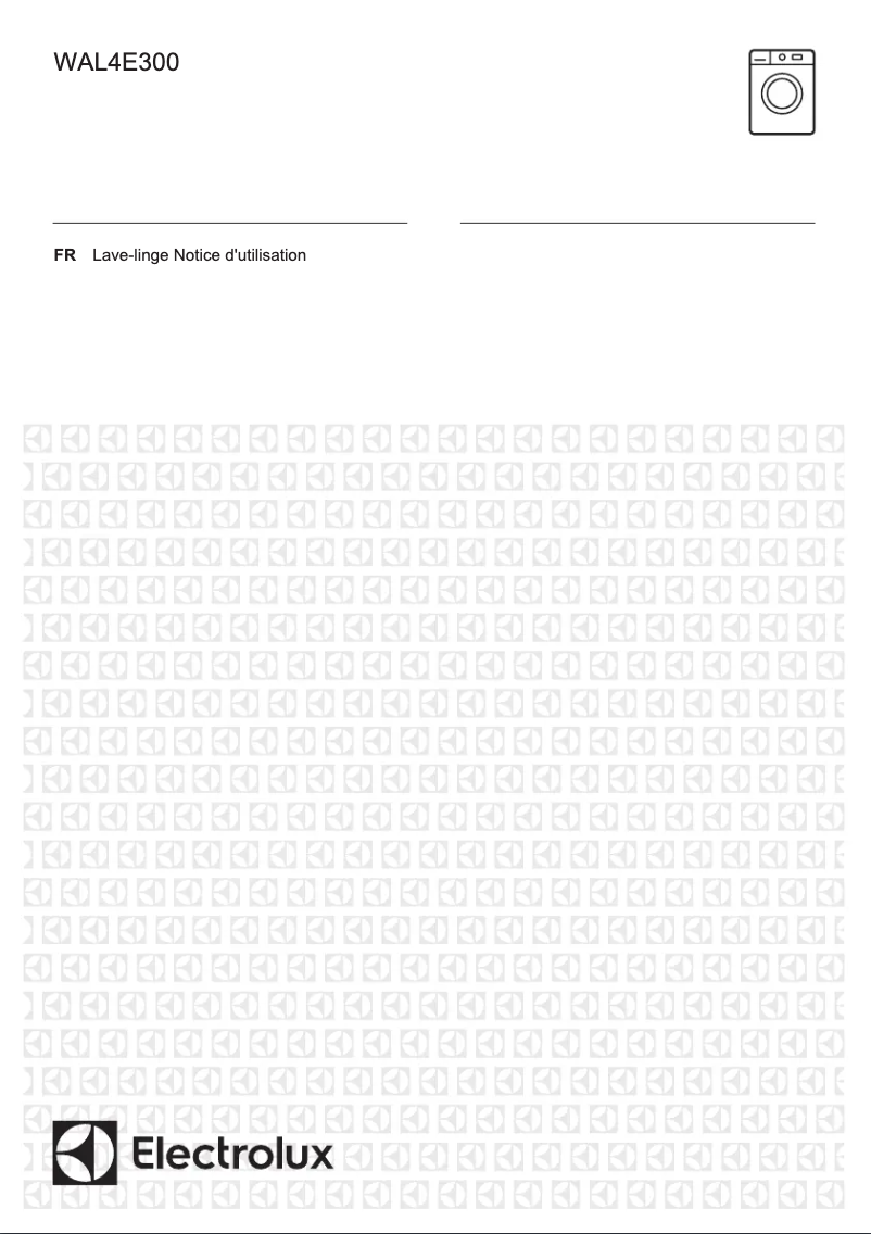 Page n°1 - Manuel utilisateur Electrolux WAL4E300