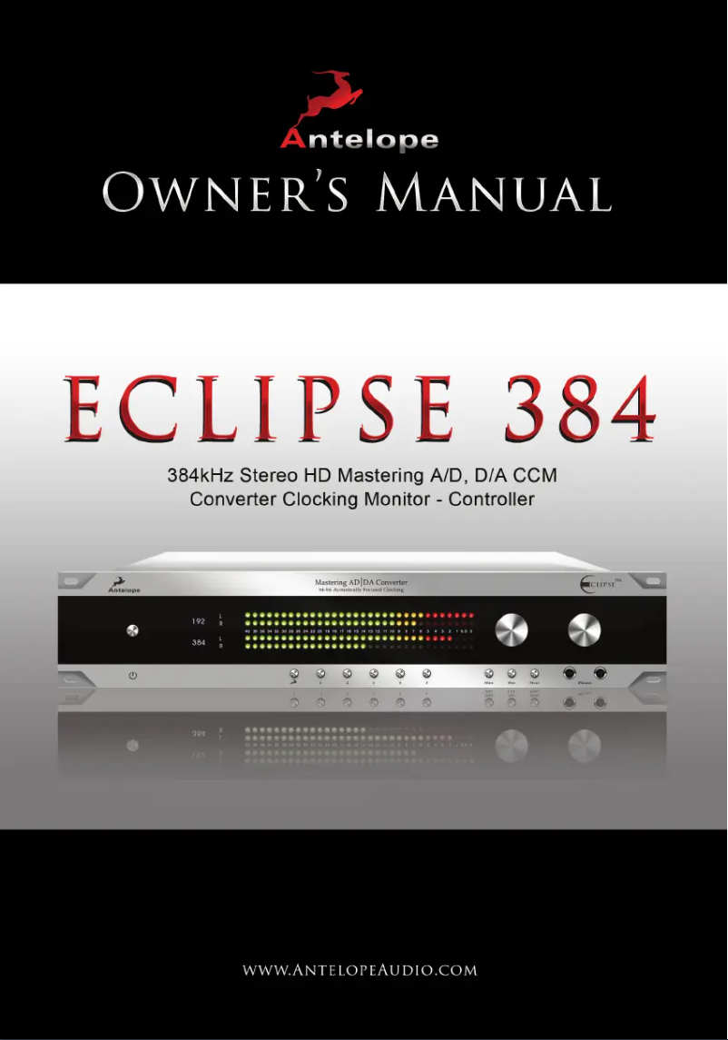 Página 1 del manual Manual de usuario Antelope Audio Eclipse 384