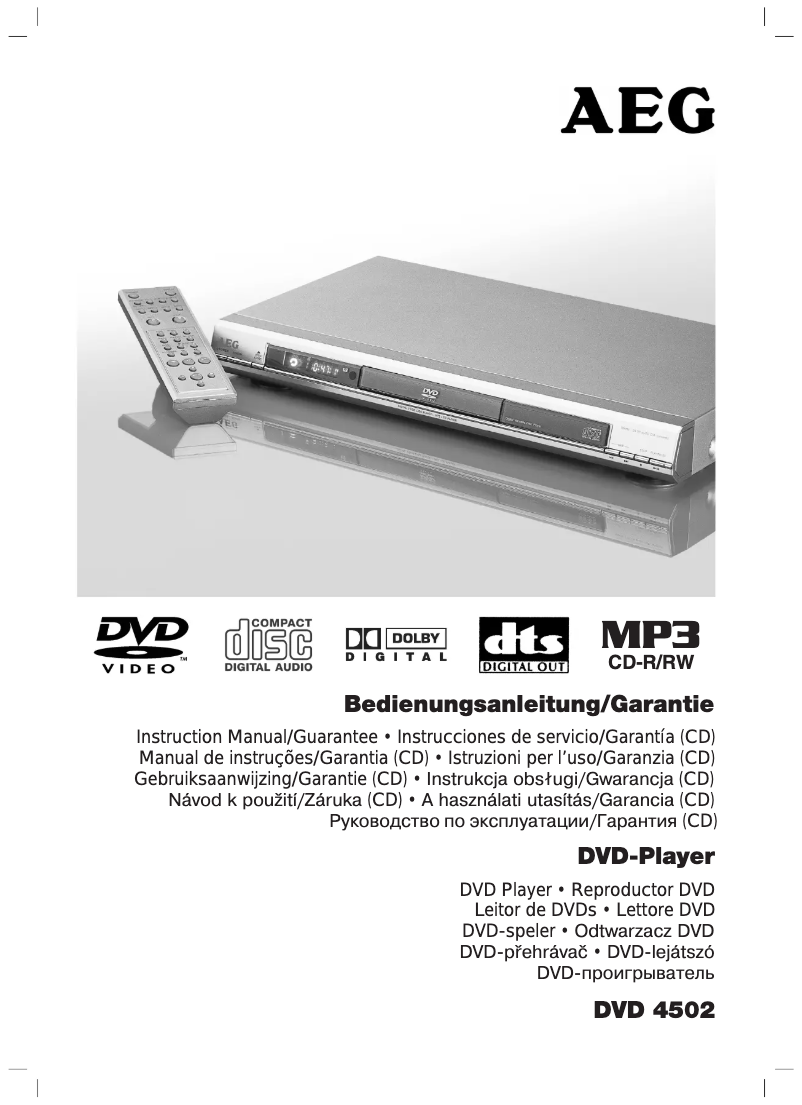 Image de la première page du manuel de l'appareil DVD 4502