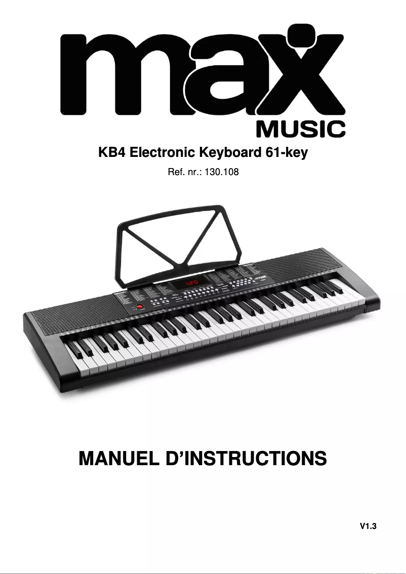 Page n°1 - Manuel utilisateur MAX KB4