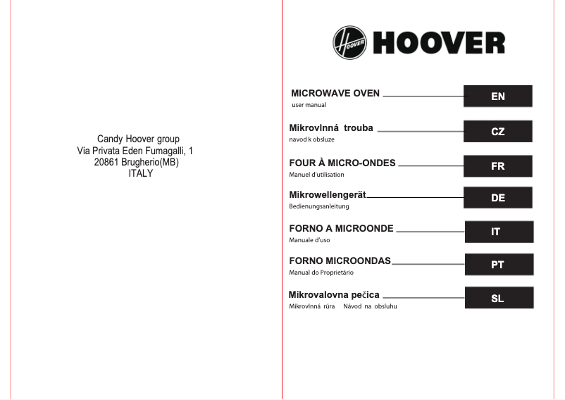 Page n°1 - Manuel utilisateur Hoover HMG20GDFC