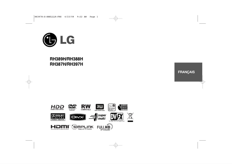 Página 1 del manual Manual de usuario LG RH389H