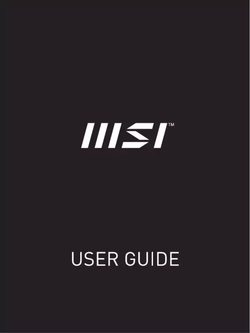 Page 1 de la notice Manuel utilisateur MSI Modern 15 Pro