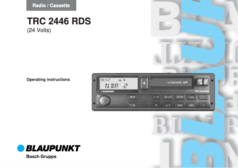 Image de la première page du manuel de l'appareil TRC 2446 RDS