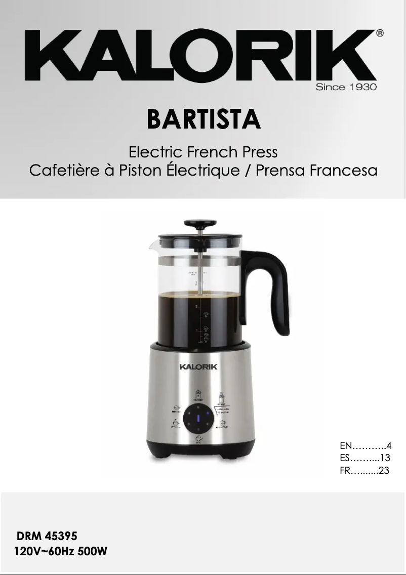 Image de la première page du manuel de l'appareil DRM 45395 SS