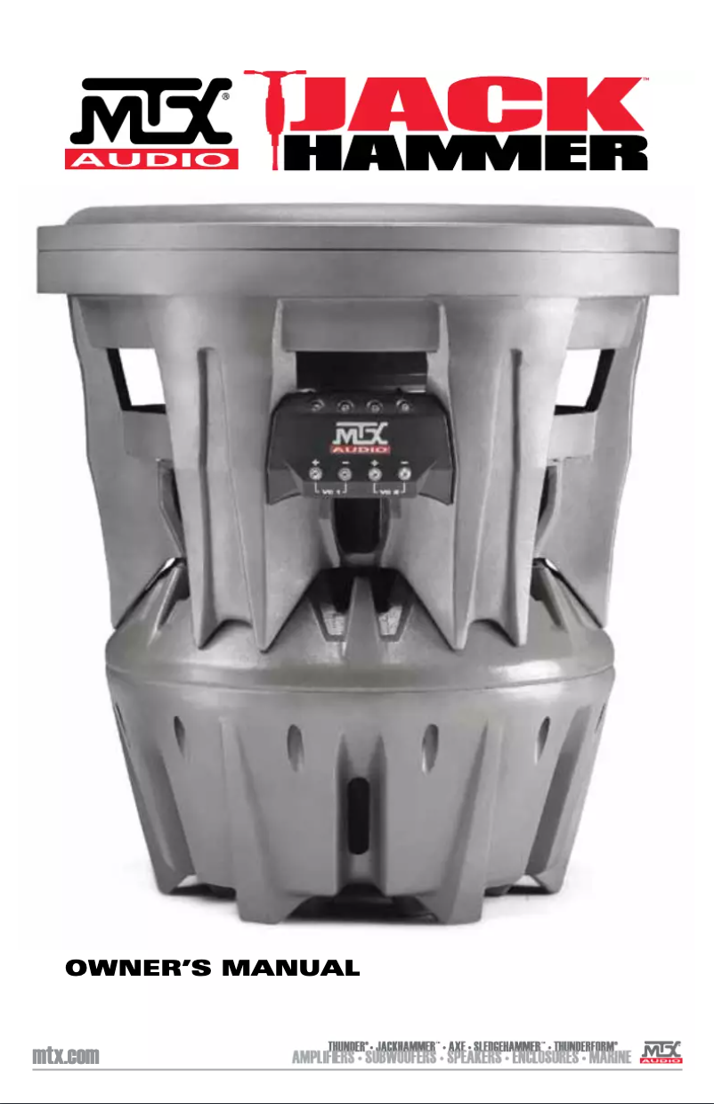 Page 1 de la notice Manuel utilisateur MTX Audio T9922