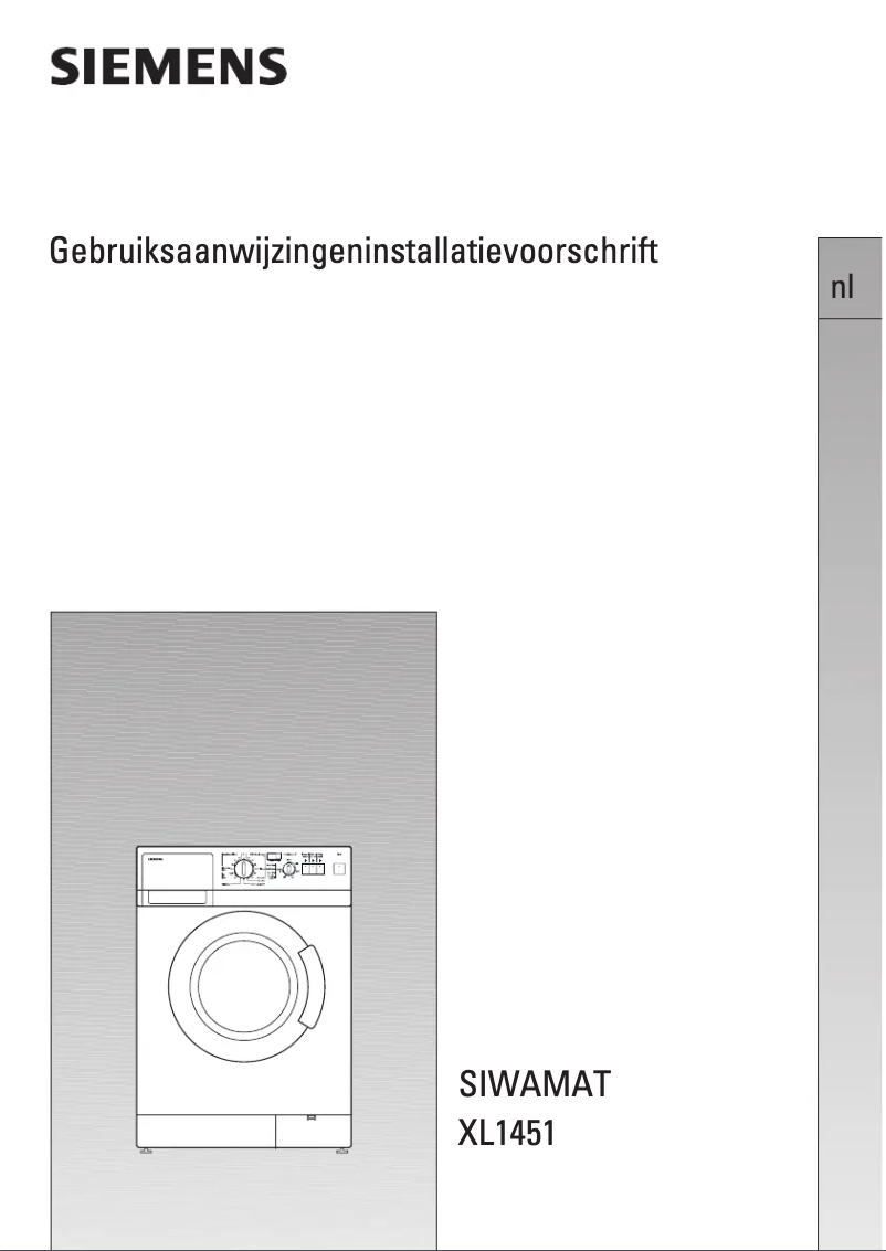 Page 1 de la notice Manuel utilisateur Siemens WXL1451DN