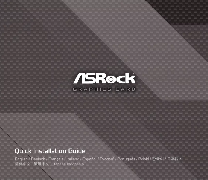 Page 1 de la notice Manuel utilisateur Asrock Radeon RX 7800 XT Challenger 16GB OC