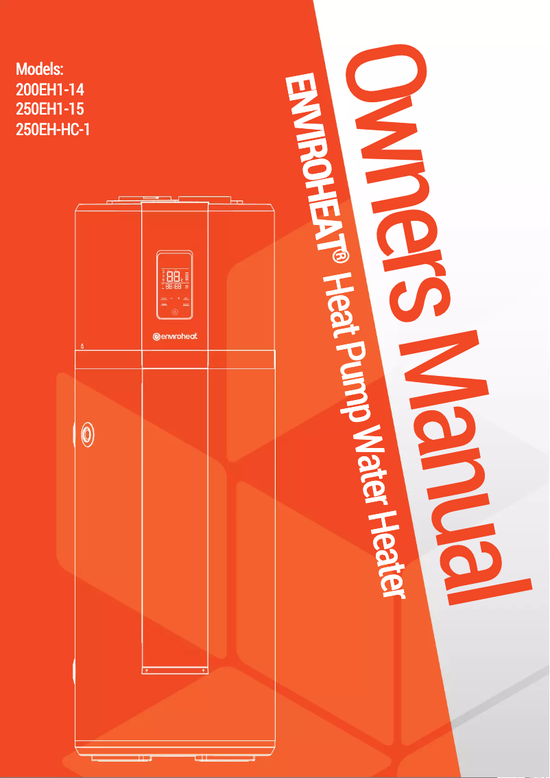 Page 1 de la notice Manuel utilisateur Enviroheat 250EH-HC-1