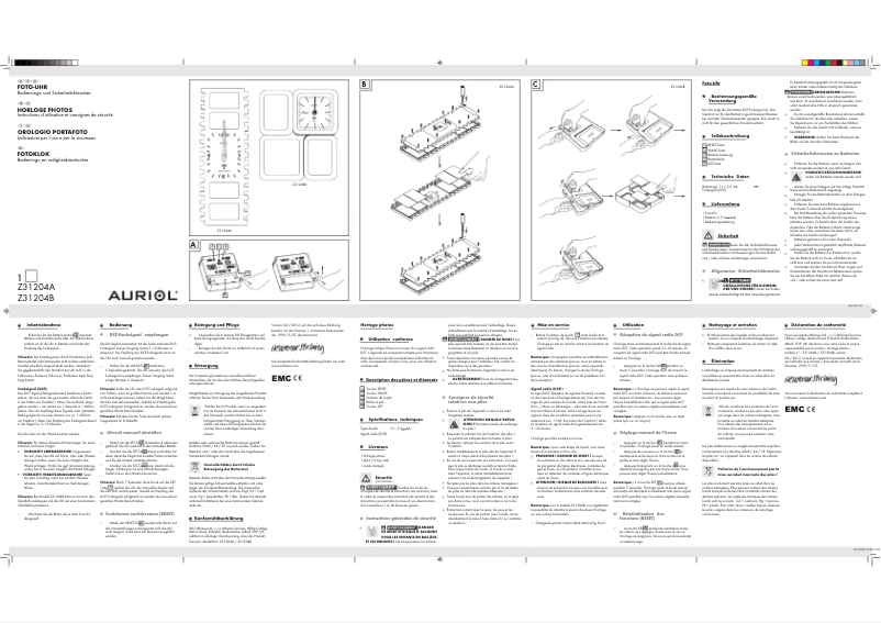 Page 1 de la notice Manuel utilisateur Auriol IAN 73235