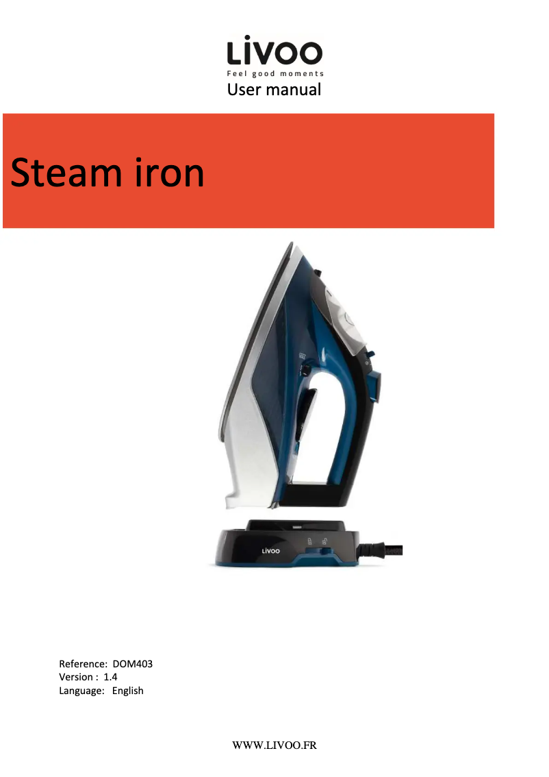 Page n°1 - Manuel utilisateur Livoo DOM403