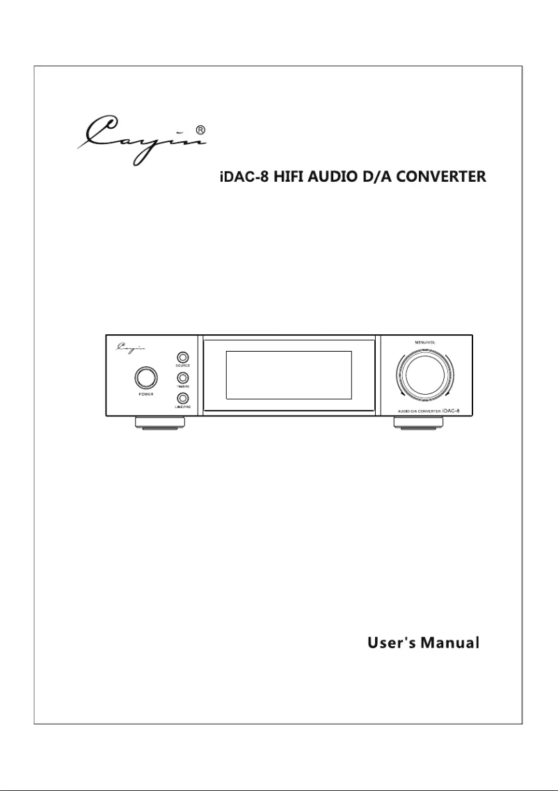 Page 1 de la notice Manuel utilisateur Cayin iDAC-8