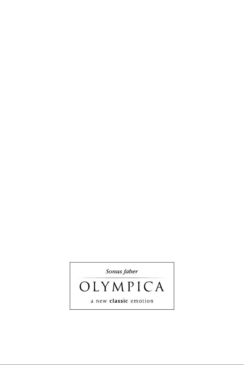 Page n°1 - Manuel utilisateur Sonus Faber Olympica Center