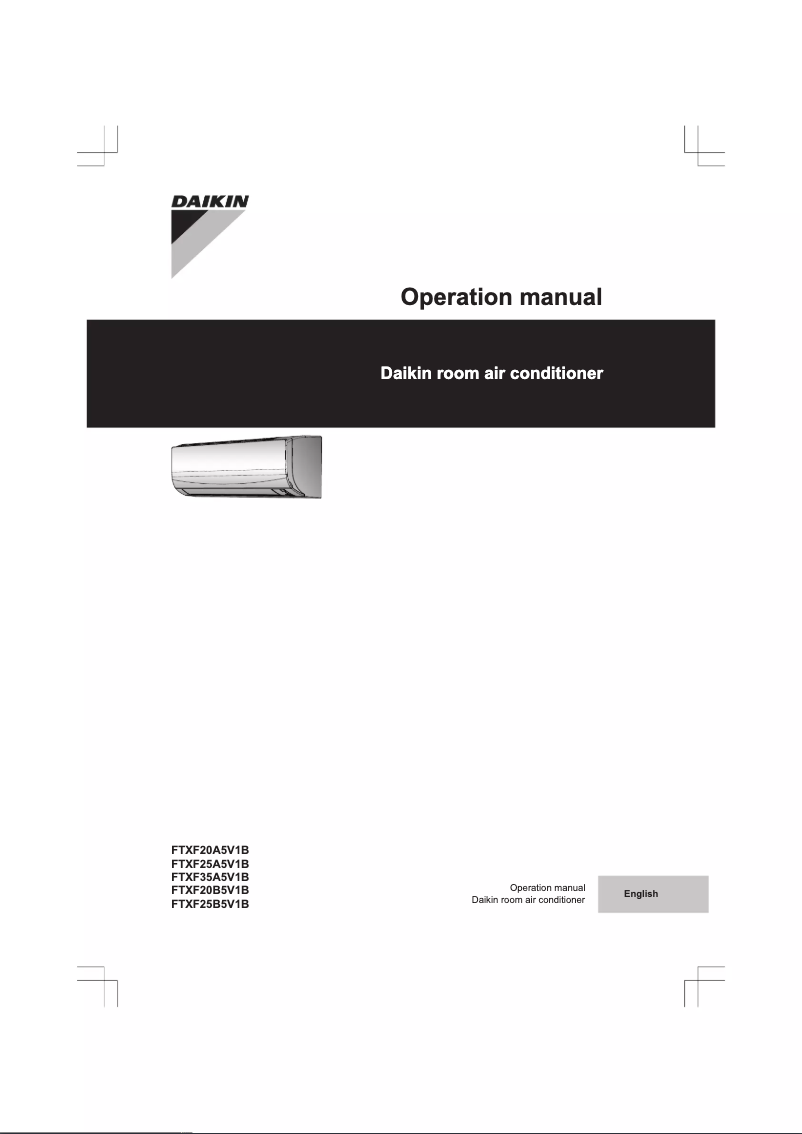 Página 1 del manual Manual de usuario Daikin FTXF20B5V1B