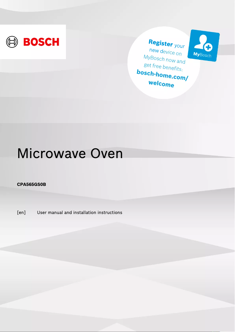 Page 1 de la notice Guide d'installation Bosch Serie 6 CPA565GS0B